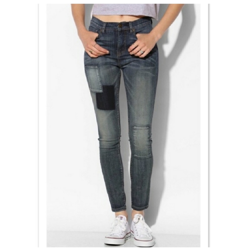 Urban Outfitters High Rise Patchwork Jeans - BDG